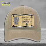 Pencil Sketch Labrador Novelty License Plate Hat Unconstructed Cotton / Khaki