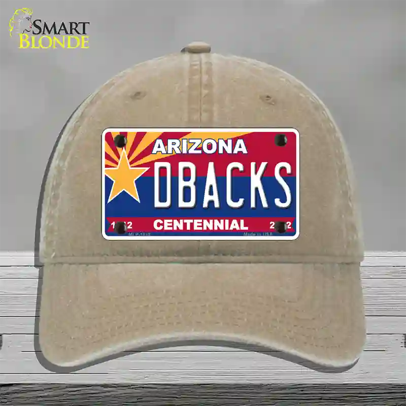 Arizona Centennial Dbacks Novelty License Plate Hat Unconstructed Cotton / Khaki