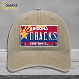 Arizona Centennial Dbacks Novelty License Plate Hat Unconstructed Cotton / Khaki