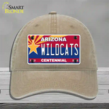 Arizona Centennial Wildcats Novelty License Plate Hat Unconstructed Cotton / Khaki