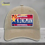 Arizona Centennial Kingman Novelty License Plate Hat Unconstructed Cotton / Khaki