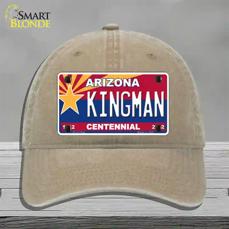 Arizona Centennial Kingman Novelty License Plate Hat Unconstructed Cotton / Khaki