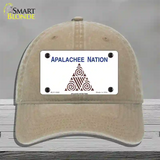 Apalachee Nation Flag Novelty License Plate Hat Unconstructed Cotton / Khaki