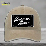 American Made Novelty License Plate Hat Unconstructed Cotton / Khaki