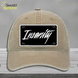 Insanity Novelty License Plate Hat Unconstructed Cotton / Khaki