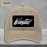 Wanted Novelty License Plate Hat Unconstructed Cotton / Khaki