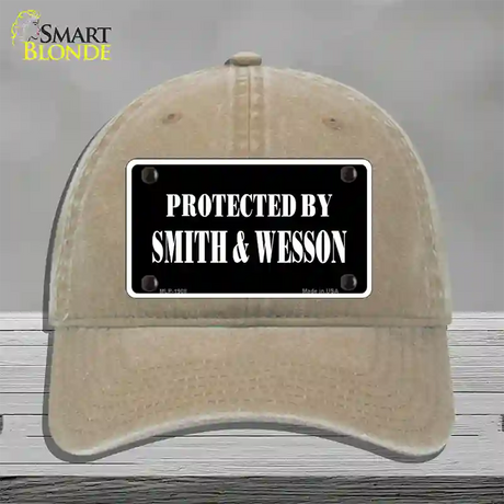 Smith And Wesson Novelty License Plate Hat Unconstructed Cotton / Khaki