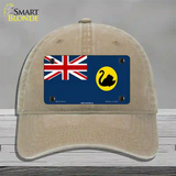 West Australia Flag Novelty License Plate Hat Unconstructed Cotton / Khaki