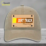 Dirt Track Racing Novelty License Plate Hat Unconstructed Cotton / Khaki