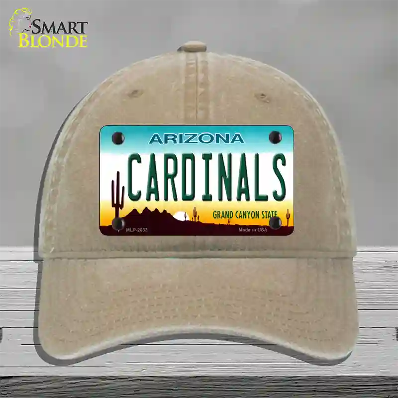 Cardinals Arizona State Novelty License Plate Hat Unconstructed Cotton / Khaki