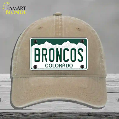 Broncos Colorado State Novelty License Plate Hat Unconstructed Cotton / Khaki