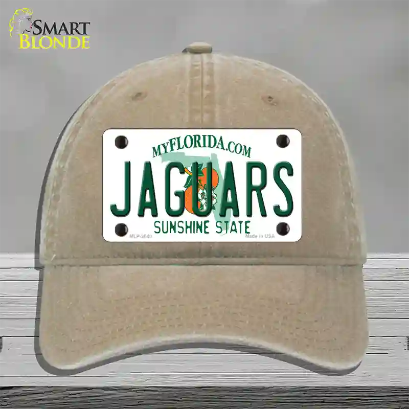 Jaguars Florida State Novelty License Plate Hat Unconstructed Cotton / Khaki