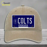 Colts Indiana State Novelty License Plate Hat Unconstructed Cotton / Khaki