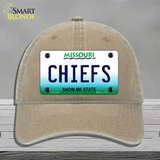 Chiefs Missouri State Novelty License Plate Hat Unconstructed Cotton / Khaki