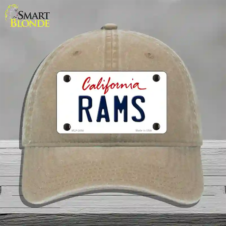 Rams California State Novelty License Plate Hat Unconstructed Cotton / Khaki