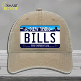 Bills New York State Novelty License Plate Hat Unconstructed Cotton / Khaki