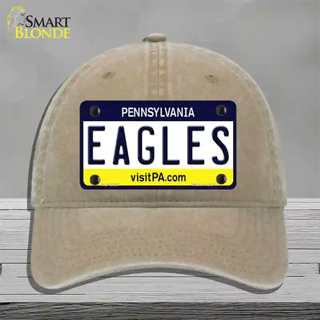 Eagles Pennsylvania State NoveltyNovelty License Plate Hat Unconstructed Cotton / Khaki