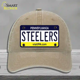 Steelers Pennsylvania State Novelty License Plate Hat Unconstructed Cotton / Khaki