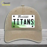 Titans Tennessee State Novelty License Plate Hat Unconstructed Cotton / Khaki