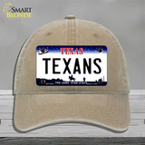 Texans Texas State Novelty License Plate Hat Unconstructed Cotton / Khaki