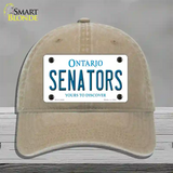 Senators Ontario Canada Province Novelty License Plate Hat Unconstructed Cotton / Khaki