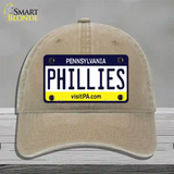 Phillies Pennsylvania State Novelty License Plate Hat Unconstructed Cotton / Khaki