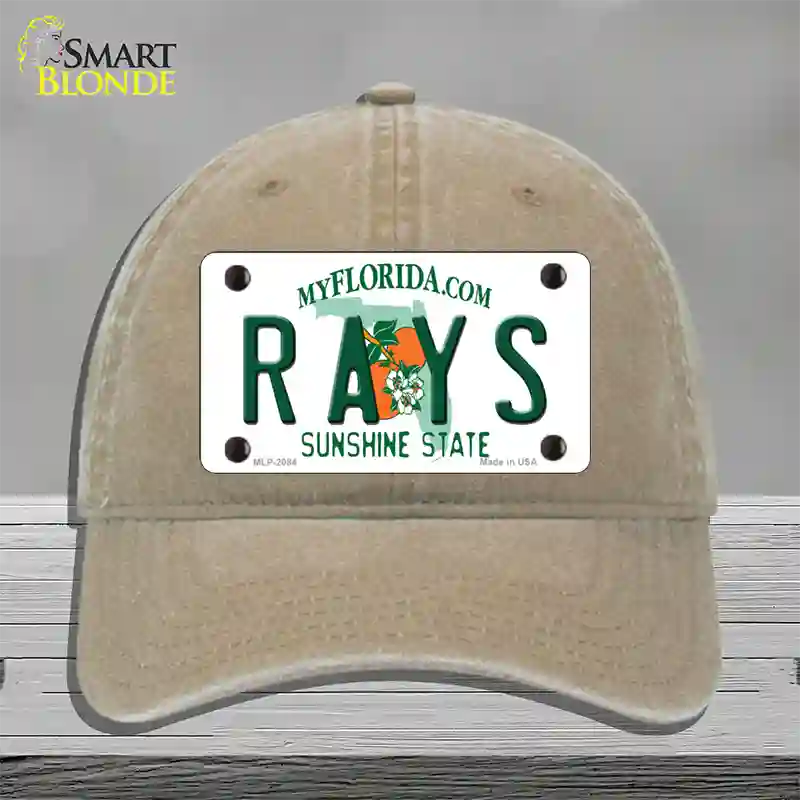 Rays Florida State Novelty License Plate Hat Unconstructed Cotton / Khaki