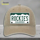 Rockies Colorado State Novelty License Plate Hat Unconstructed Cotton / Khaki