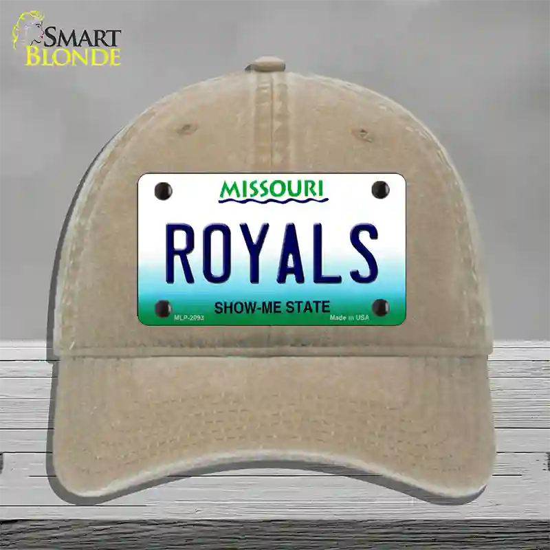 Royals Missouri State Novelty License Plate Hat Unconstructed Cotton / Khaki