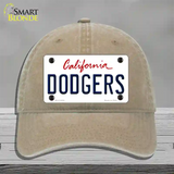 Dodgers California State Novelty License Plate Hat Unconstructed Cotton / Khaki