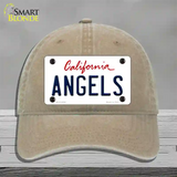 Angels California State Novelty License Plate Hat Unconstructed Cotton / Khaki