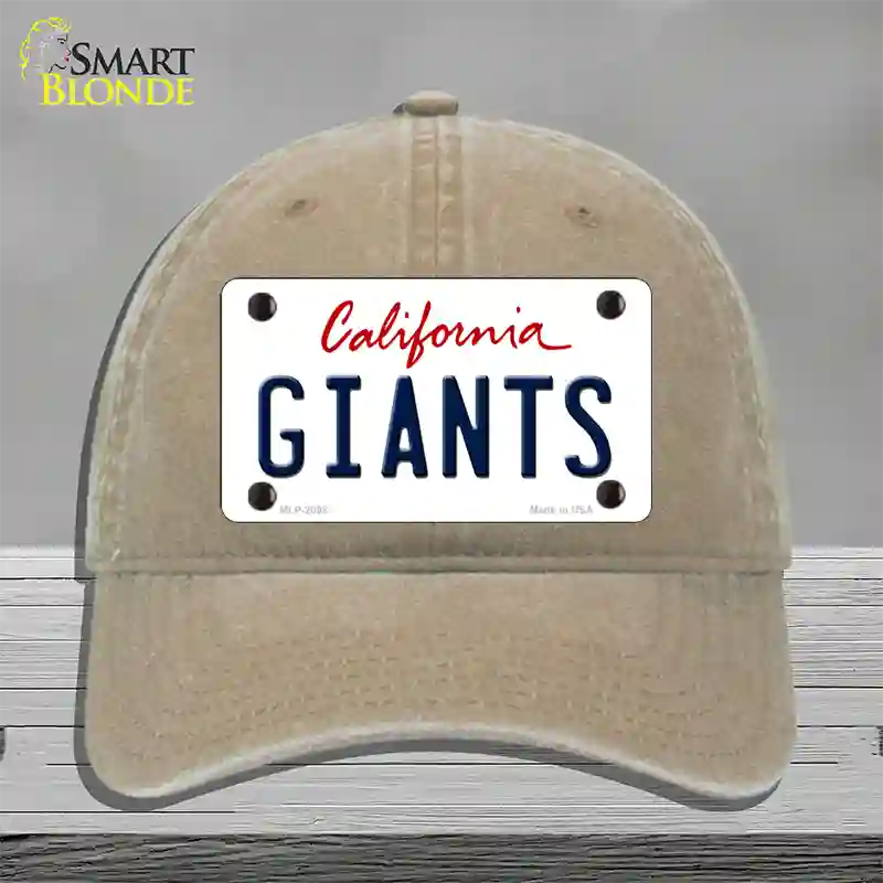 Giants California State Novelty License Plate Hat Unconstructed Cotton / Khaki