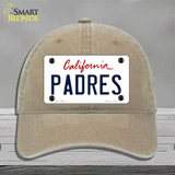 Padres California State Novelty License Plate Hat Unconstructed Cotton / Khaki