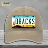 Dbacks Arizona State Novelty License Plate Hat Unconstructed Cotton / Khaki