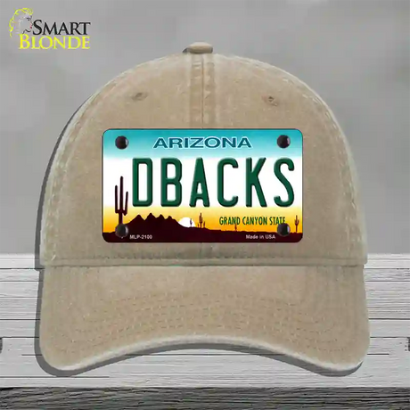 Dbacks Arizona State Novelty License Plate Hat Unconstructed Cotton / Khaki