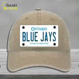 Blue Jays Toronto Canada Province Novelty License Plate Hat Unconstructed Cotton / Khaki