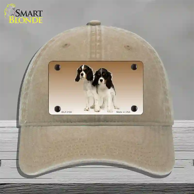 Cavalier King Charles Spaniel Dog Novelty License Plate Hat Unconstructed Cotton / Khaki