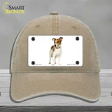 Jack Russell Terrier Dog Novelty License Plate Hat Unconstructed Cotton / Khaki