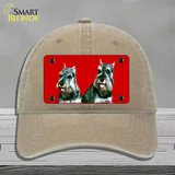 Schnauzer Dog Novelty License Plate Hat Unconstructed Cotton / Khaki