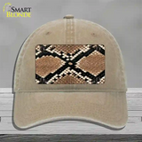 Snake Skin Novelty License Plate Hat Unconstructed Cotton / Khaki