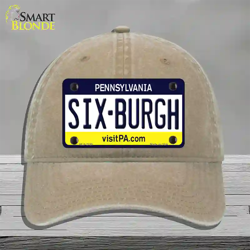 Sixburgh Pennsylvania Steelers Novelty License Plate Hat Unconstructed Cotton / Khaki