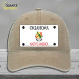 Oklahoma State Blank Novelty License Plate Hat Unconstructed Cotton / Khaki