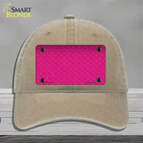 Diamond Pink Novelty License Plate Hat Unconstructed Cotton / Khaki