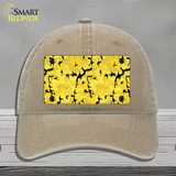 Yellow Camouflage Novelty License Plate Hat Unconstructed Cotton / Khaki