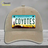 Coyotes Arizona State Novelty License Plate Hat Unconstructed Cotton / Khaki