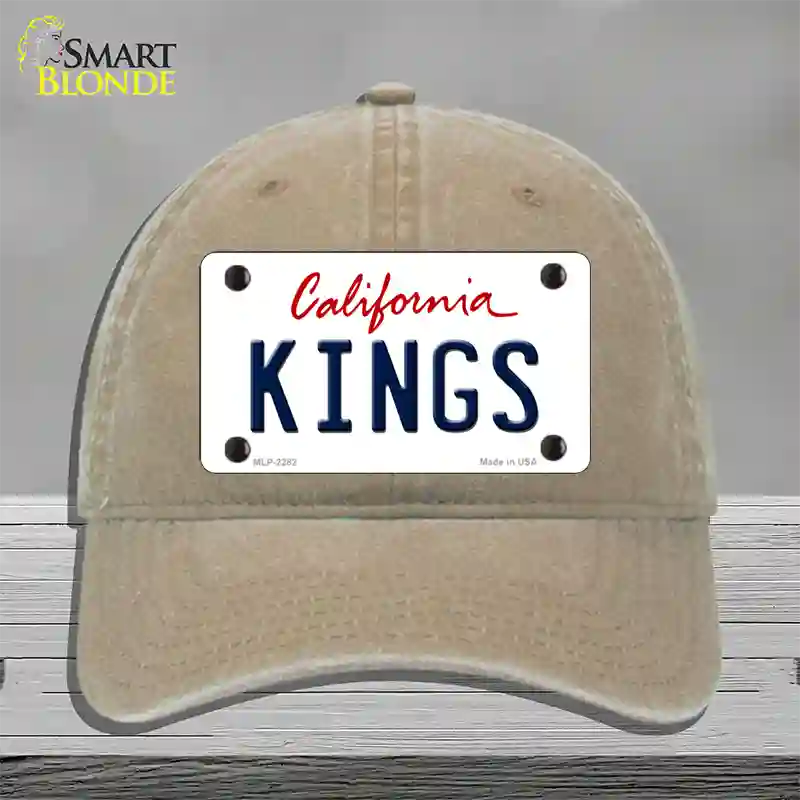 Kings California State Novelty License Plate Hat Unconstructed Cotton / Khaki