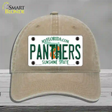 Panthers Florida State Novelty License Plate Hat Unconstructed Cotton / Khaki