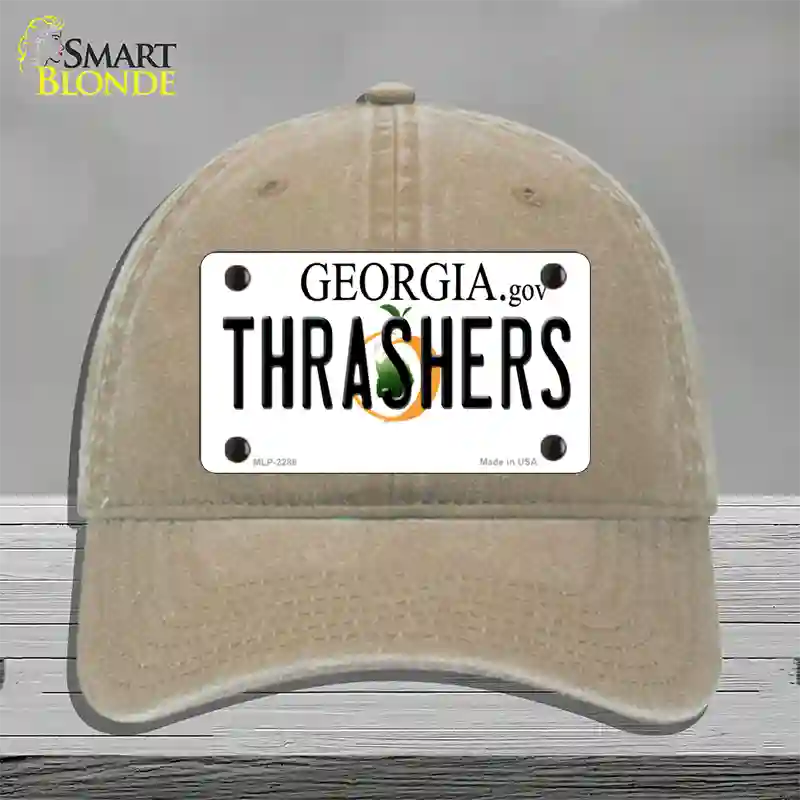 Thrashers Georgia State Novelty License Plate Hat Unconstructed Cotton / Khaki