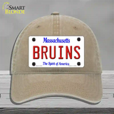 Bruins Massachusetts State Novelty License Plate Hat Unconstructed Cotton / Khaki