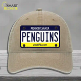 Penguins Pennsylvania State Novelty License Plate Hat Unconstructed Cotton / Khaki